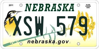 NE license plate XSW579
