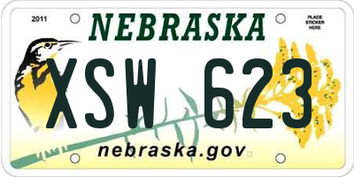 NE license plate XSW623