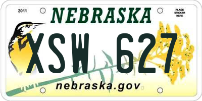 NE license plate XSW627