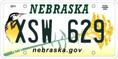 NE license plate XSW629