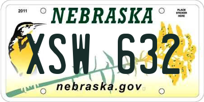 NE license plate XSW632