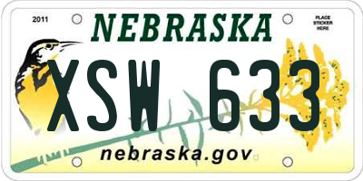 NE license plate XSW633