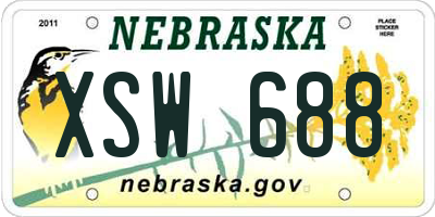 NE license plate XSW688