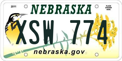 NE license plate XSW774
