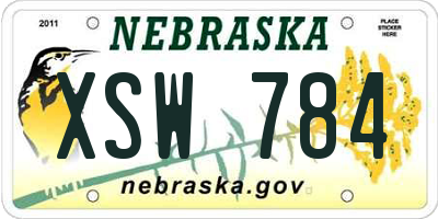 NE license plate XSW784