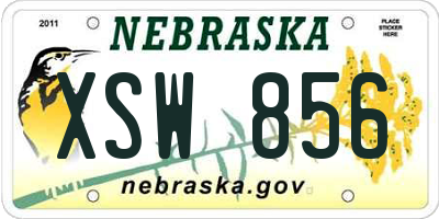 NE license plate XSW856