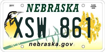 NE license plate XSW861