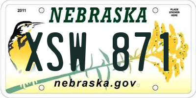 NE license plate XSW871