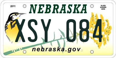 NE license plate XSY084