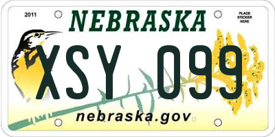 NE license plate XSY099