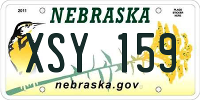 NE license plate XSY159