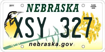 NE license plate XSY327