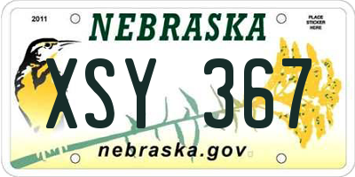 NE license plate XSY367