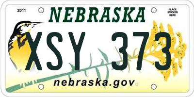 NE license plate XSY373