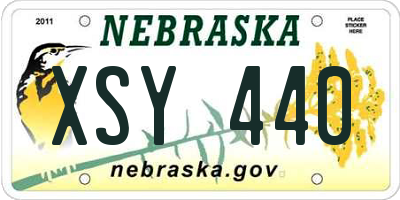 NE license plate XSY440