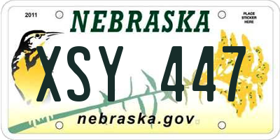 NE license plate XSY447
