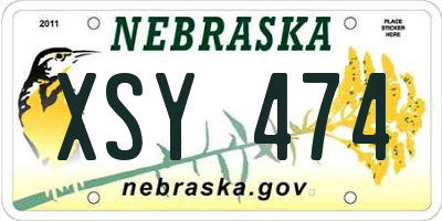 NE license plate XSY474