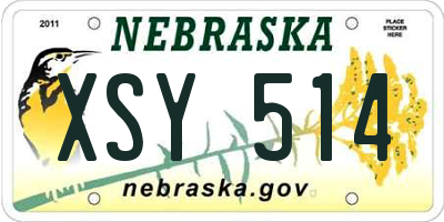 NE license plate XSY514