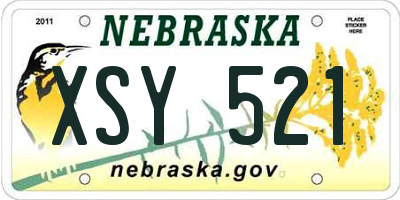 NE license plate XSY521