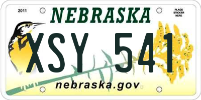 NE license plate XSY541