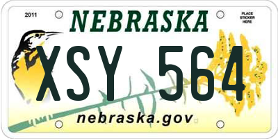 NE license plate XSY564