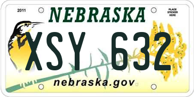NE license plate XSY632