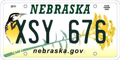 NE license plate XSY676