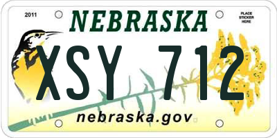 NE license plate XSY712