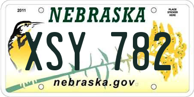 NE license plate XSY782