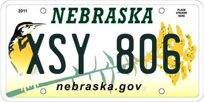 NE license plate XSY806