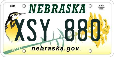 NE license plate XSY880