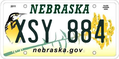 NE license plate XSY884