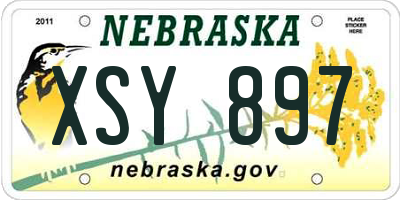 NE license plate XSY897