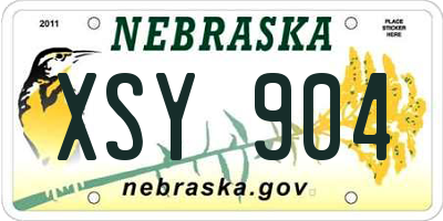 NE license plate XSY904