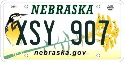NE license plate XSY907