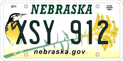 NE license plate XSY912