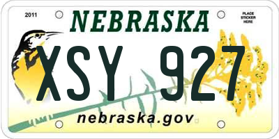 NE license plate XSY927