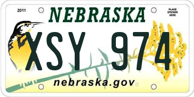NE license plate XSY974