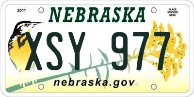 NE license plate XSY977