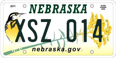 NE license plate XSZ014