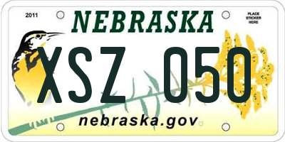 NE license plate XSZ050