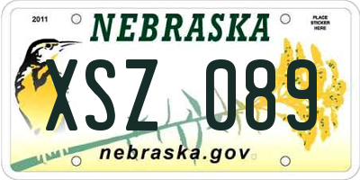 NE license plate XSZ089
