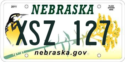 NE license plate XSZ127