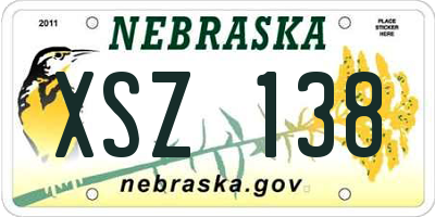 NE license plate XSZ138