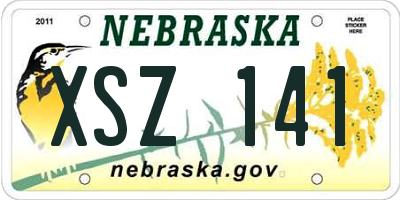 NE license plate XSZ141