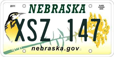NE license plate XSZ147