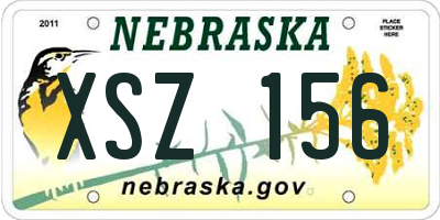 NE license plate XSZ156