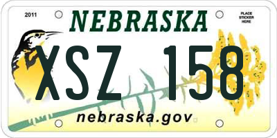NE license plate XSZ158