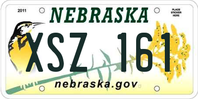 NE license plate XSZ161