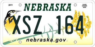 NE license plate XSZ164